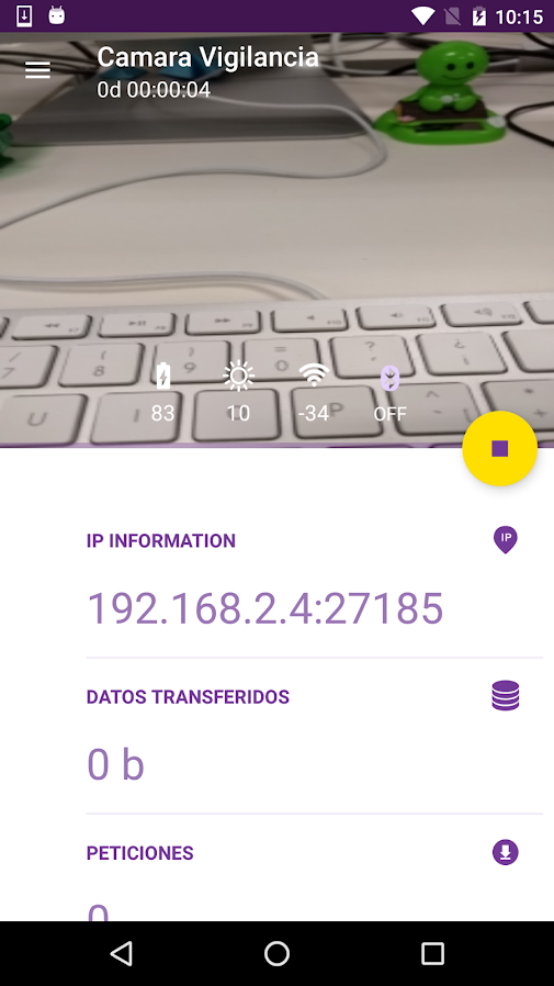 Cam Guardian - Modo vigilancia.