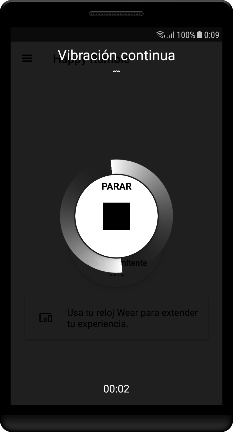 Happy Rumble - Vibración contínua.