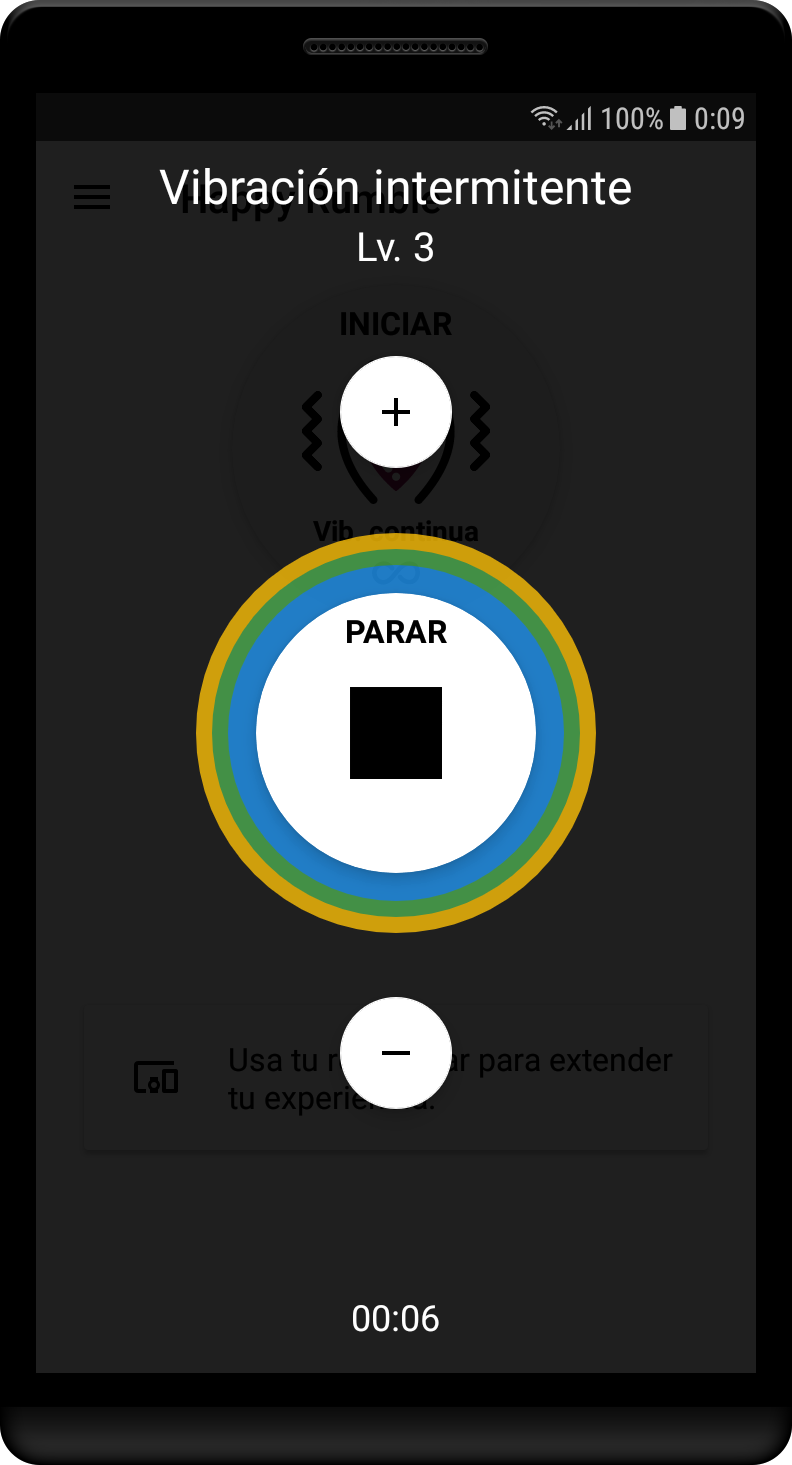 Happy Rumble - Vibración intermitente.