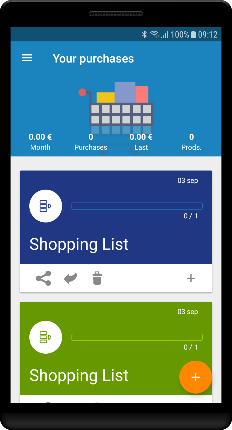 Lista Inteligente de la Compra - Listas guardadas.
